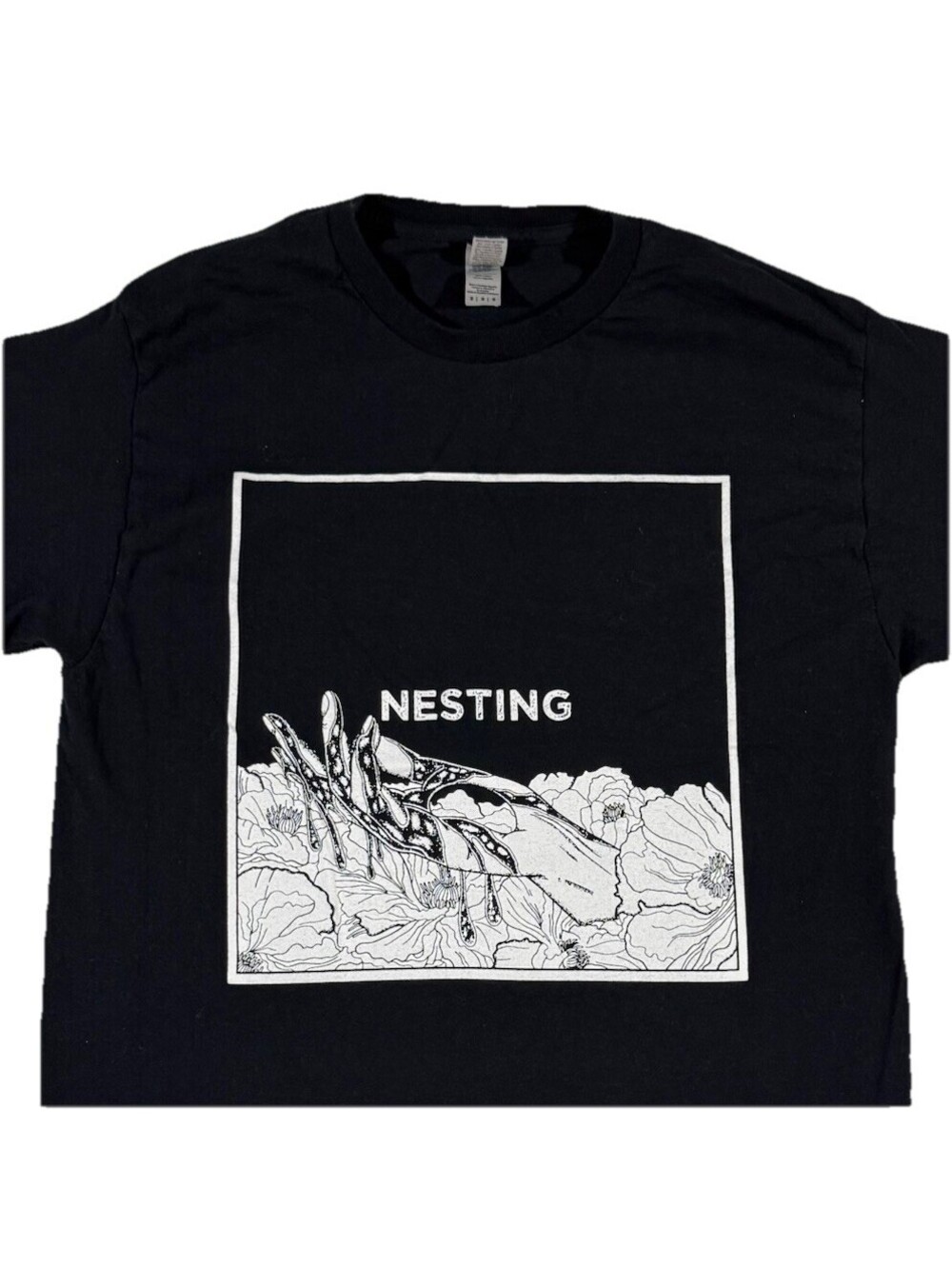 Nesting Band Slowcore Dark Folk Music T-Shirt Black Gildan Heavy Cotton Size M
